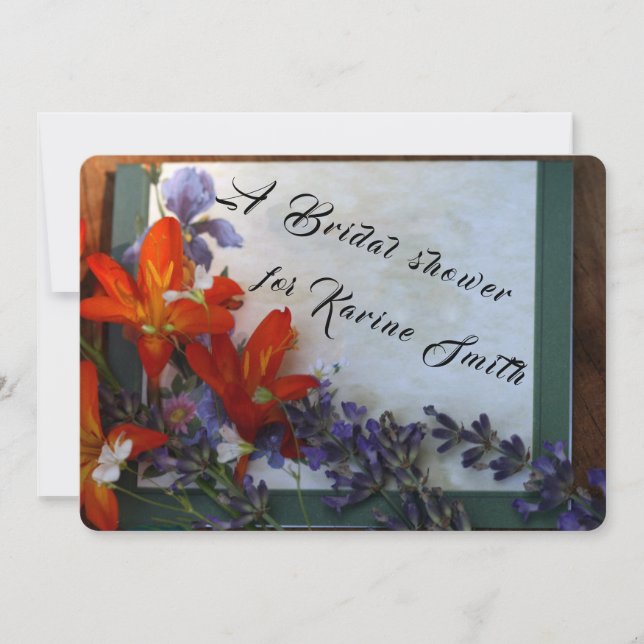 Bridal Shower Flat  Card (Front)