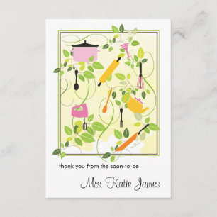 Bridal Shower Flat Thank You Card
