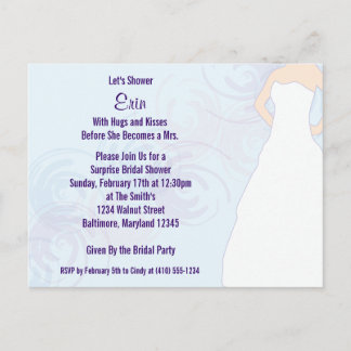Bridal Shower Flora Invite Postcards
