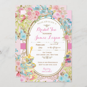Bridal Shower Floral Tea Party Invitation