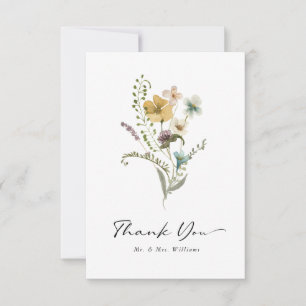 Bridal Shower Floral Thank You Card