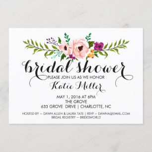 Bridal Shower Flower Crown II Invitation