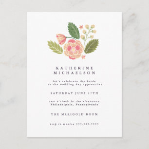 BRIDAL SHOWER Flower Garden Postcard