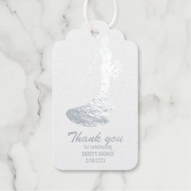bridal shower foil gift tag (Front)