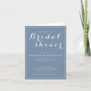 Bridal Shower Folded Invitation - Elegant & Custom