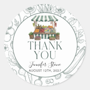 Bridal Shower Fresh Off The Market  Classic Round Sticker