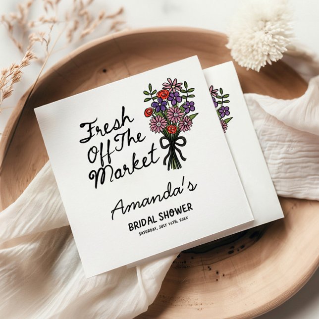 Bridal Shower Fresh Off The Market  Napkin (Creator Uploaded)