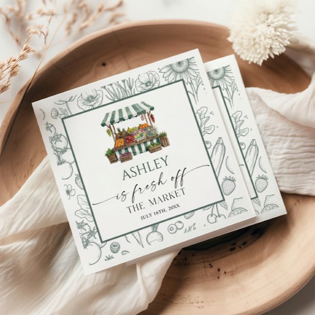 Bridal Shower Fresh Off The Market  Napkin (Creator Uploaded)