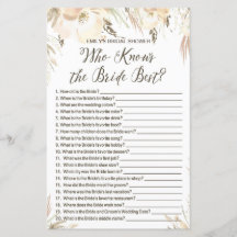 Bridal Shower Game