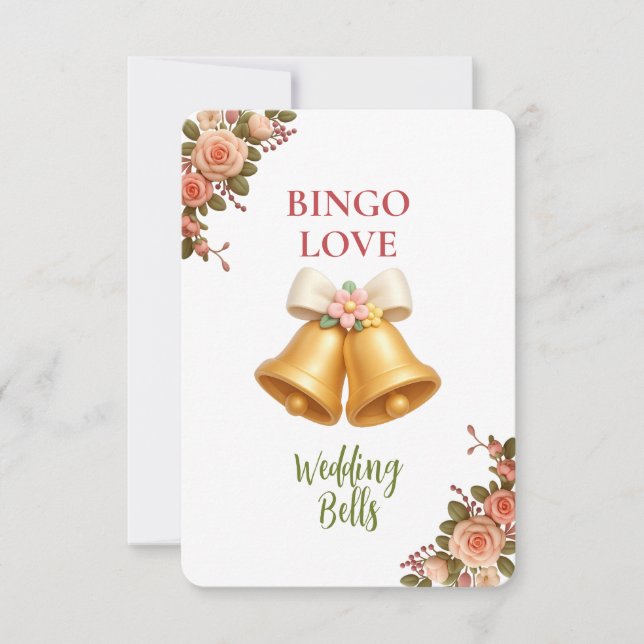 Bridal Shower Game Bingo Card – Wedding Bells (Front)