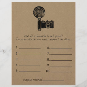 Bridal Shower Game Guess The Age Wedding Flyer