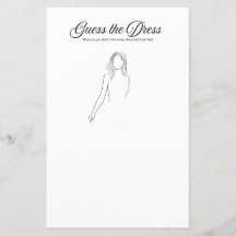 Bridal Shower Game: Guess the Dress