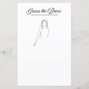 Bridal Shower Game: Guess the Dress