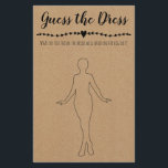 Bridal Shower Game Guess the Dress Card<br><div class="desc">Guess the dress bridal shower game. Give each guest a card and have them guess draw what they think the bride-to-be will wear on her wedding day. You can delete the brown background texture for black and white cards. To access advanced editing tools, please go to “Personalise”, scroll down and...</div>