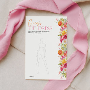 Bridal Shower Game Guess The Dress Floral Citrus