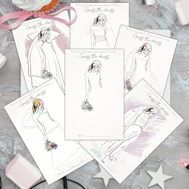 Bridal Shower Game Guess The Dress Flyer (Creator Uploaded)