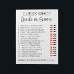 Bridal Shower Game Guess Who  Notepad<br><div class="desc">This design may be personalised in the area provided by changing the photo and/or text. Or it can be customised by clicking Personalise this Template and then choosing the click to customise further option and delete or change the colour of the background, add text, change the text colour or style,...</div>