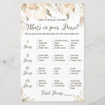 Bridal Shower Game - Purse Hunt Game