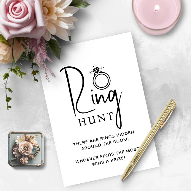 Bridal Shower Game Ring Hunt Card (Bridal Shower Game Ring Hunt Card)