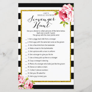 Bridal Shower Game - Scavenger Hunt