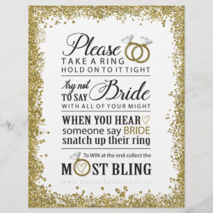 Bridal Shower Game Sign - 8.5x11