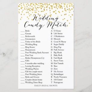 Bridal Shower Game - Wedding Candy Game & Answer