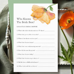 Bridal Shower Games Do You Know The Bride Floral Flyer