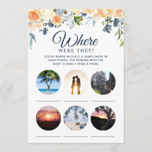Bridal Shower Games Floral Photo Card
