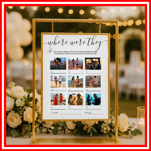 Bridal Shower Games WHERE WERE THEY Poster