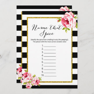 Bridal Shower Games x2 - Name Spice | Advice Invitation