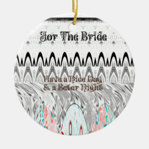 Bridal Shower Gift Art Print Ceramic Ornament