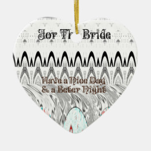 Bridal Shower Gift Art Print Ceramic Ornament