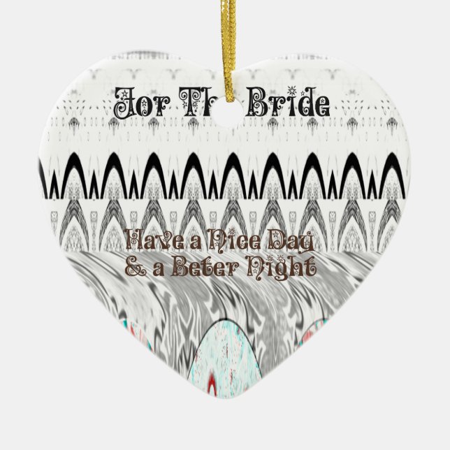 Bridal Shower Gift Art Print Ceramic Ornament (Front)