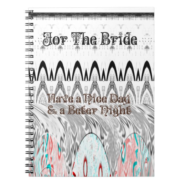 Bridal Shower Gift Art Print Notebook (Front)
