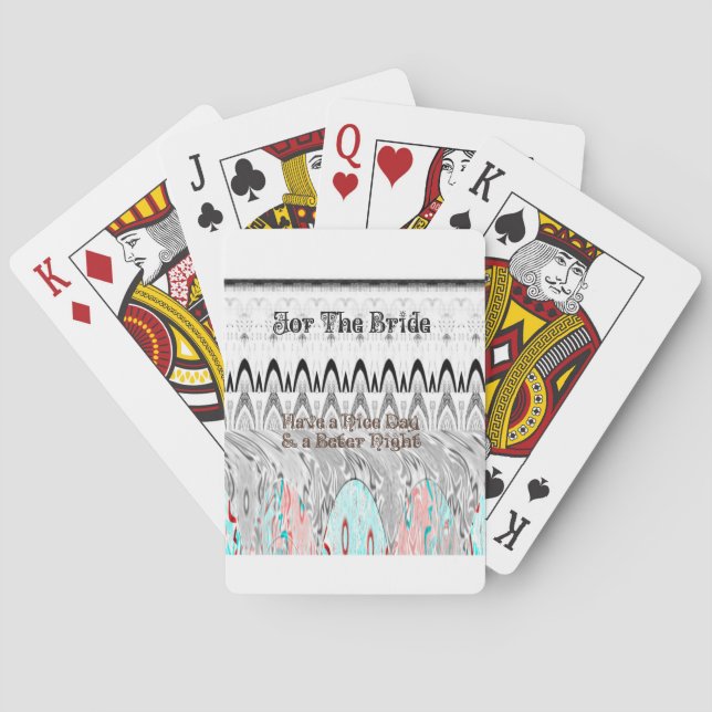 Bridal Shower Gift Art Print Playing Cards (Back)