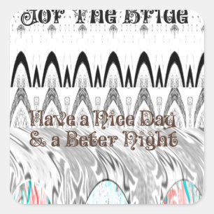 Bridal Shower Gift Art Print Square Sticker