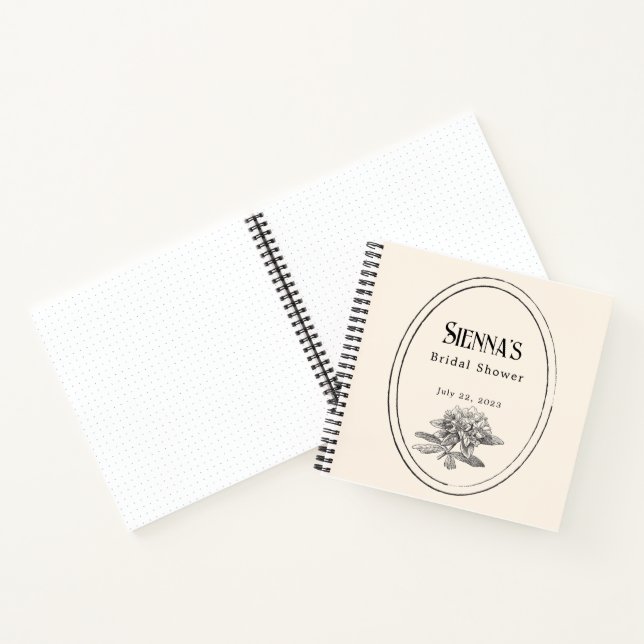 Bridal Shower Gift Notebook | Antique White (Inside)