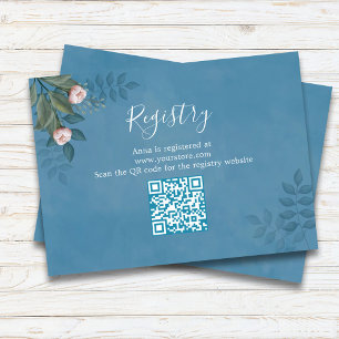 Bridal Shower Gift Registry Floral Card