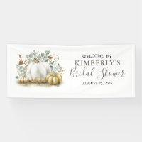Bridal Shower Gold and White Pumpkins Fall