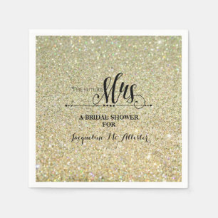 Bridal Shower Gold Glitter Future Mrs. Modern Fab Napkin