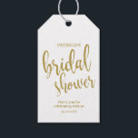 Bridal Shower Gold Glitter Thank You Gift Tags<br><div class="desc">Bridal Shower Gold Glitter Thank You</div>