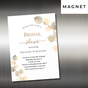 Bridal Shower golden eucalyptus sprigs luxury