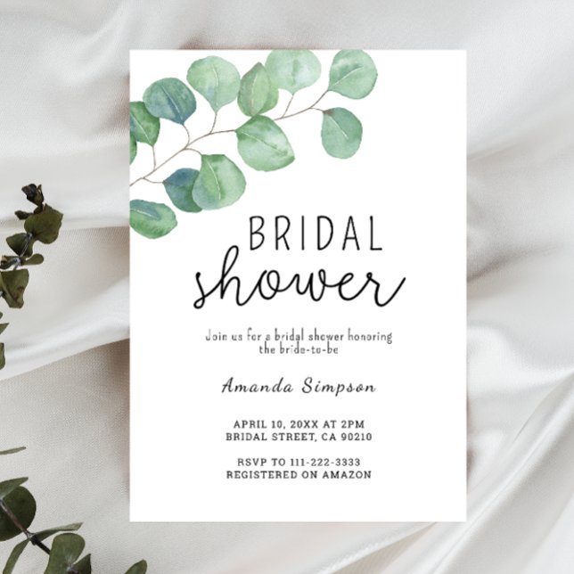 Bridal Shower Greenery Eucalyptus Invitation (Creator Uploaded)