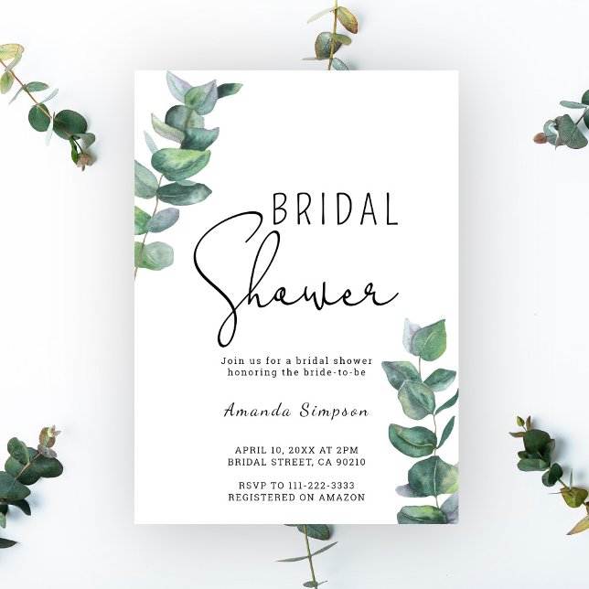 Bridal Shower Greenery Eucalyptus Invitation (Creator Uploaded)