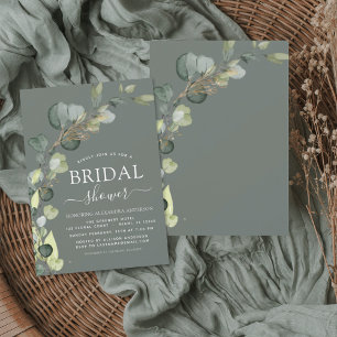 Bridal Shower Greenery Eucalyptus Succulent Invita Invitation