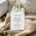 Bridal Shower Greenery White Rose Floral Gift Tags<br><div class="desc">Customise this "Greenery White Rose Floral Bridal Shower Favour Thank You Gift Tag" to add a special touch. It's a perfect addition to match your colours and styles.</div>