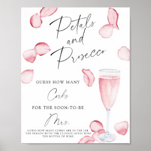 Bridal Shower Guess How Many Corks Poster