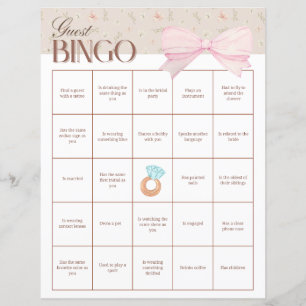 Bridal Shower Guest Bingo