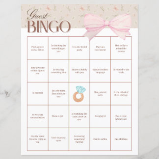 Bridal Shower Guest Bingo