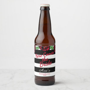 Bridal Shower, Here comes the Bride Beer Bottle Label
